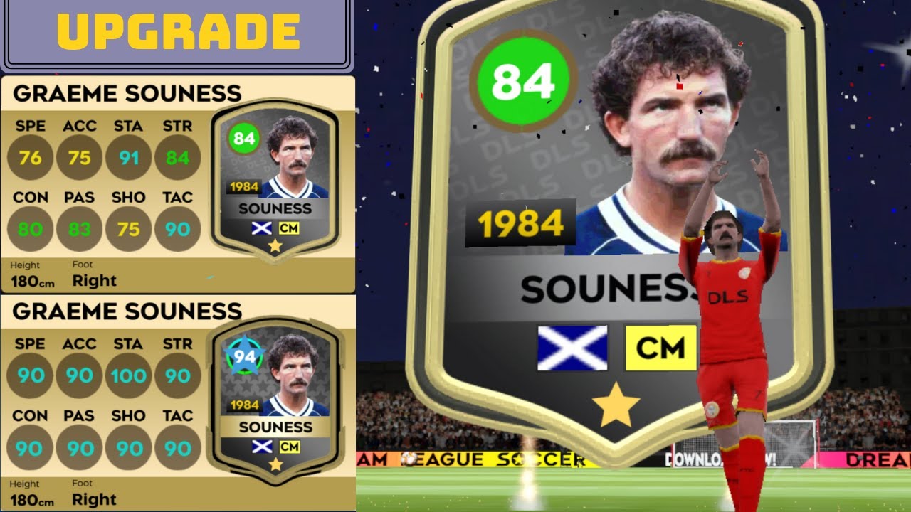 DLS 25 | Nâng Cấp Graeme Souness 84  Thẻ Classic  ( NEW ) , Dream League Soccer 2025