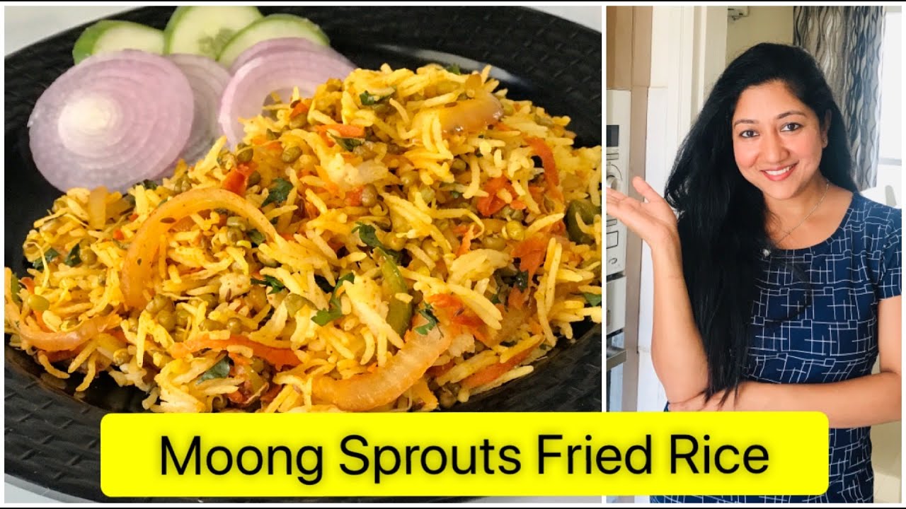 Moong Sprouts Fried Rice | High Protein Fried Rice in Lockdown | By Aarum's Kitchen