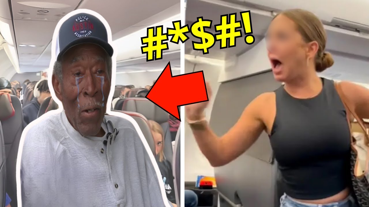 RACISM on a Plane WOMAN ATTACKS Elderly Black Man on Flight   Watch the Video That Shocked Everyone