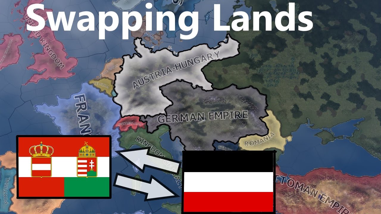 Germany And Austria Hungary Swaps Territories! Hoi4 Timelapse