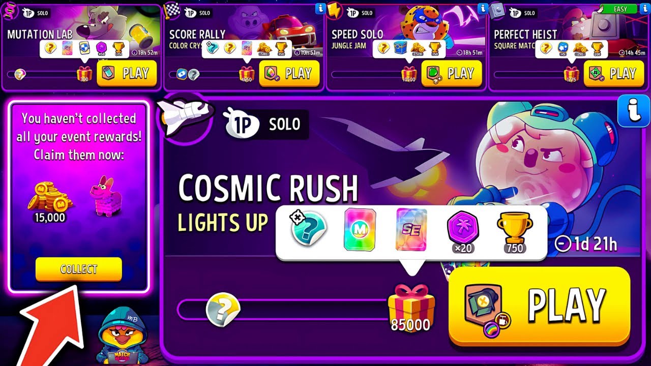 LAST HIDDEN EVENT GIFTS🔥 x5 Solo: Lights Up, Mutation Lab, Color Crystals, Jungle Jam, Square Match