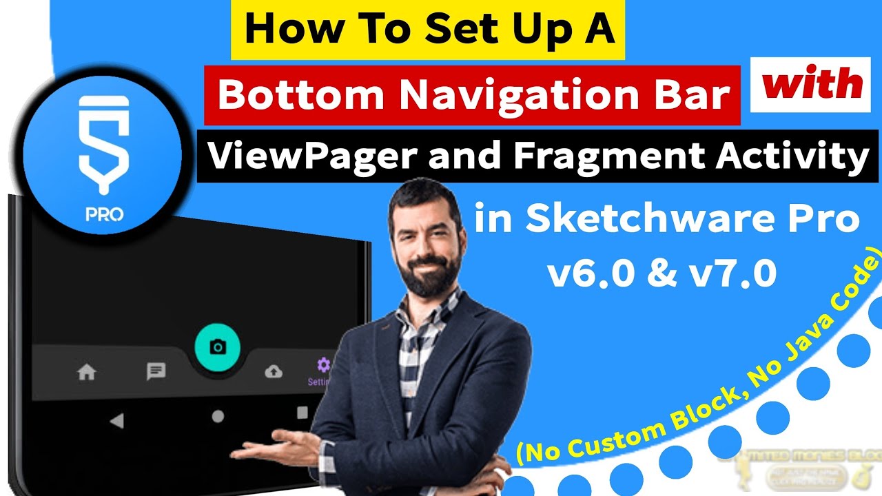 Set-up: Bottom NavBar, ViewPager and Fragment Activity in Sketchware Pro