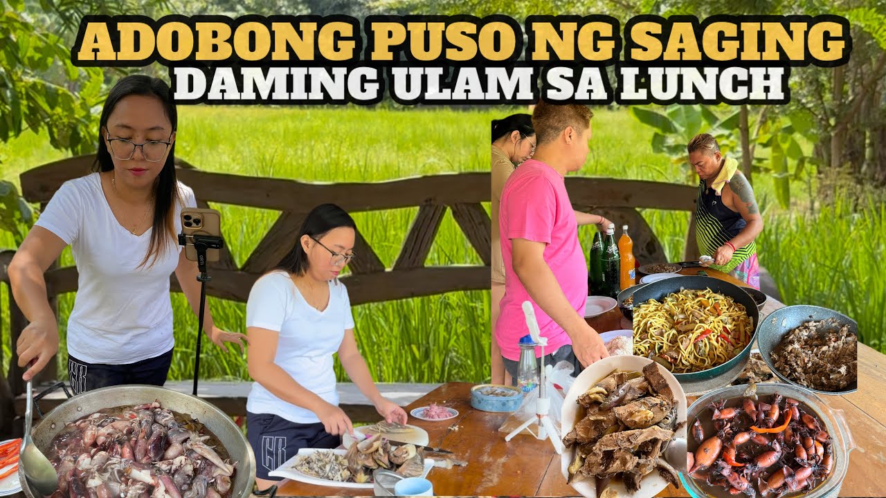ADOBONG PUSO NG SAGING AT GULAY NA MAY PANCIT NAMAN SA LUNCH @SimplyAmory 