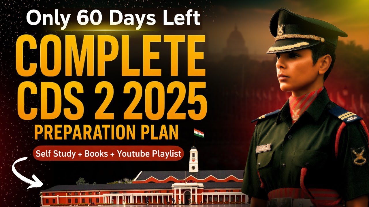 60 Days Strategy to Crack CDS 2 2025 | 60 days CDS 2 2025 Plan  60 days CDS 2 2025 Preparation Plan