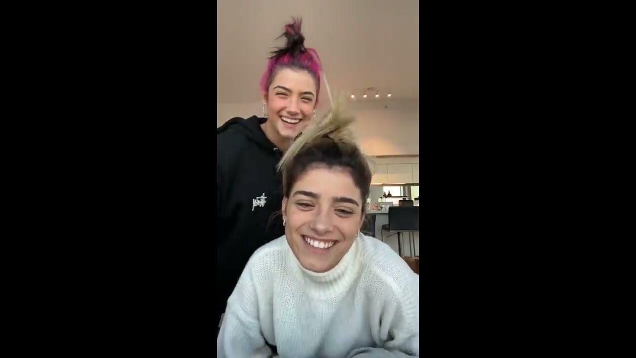 Dixie + Charli d'amelio Instagram ig live 11/4/2020