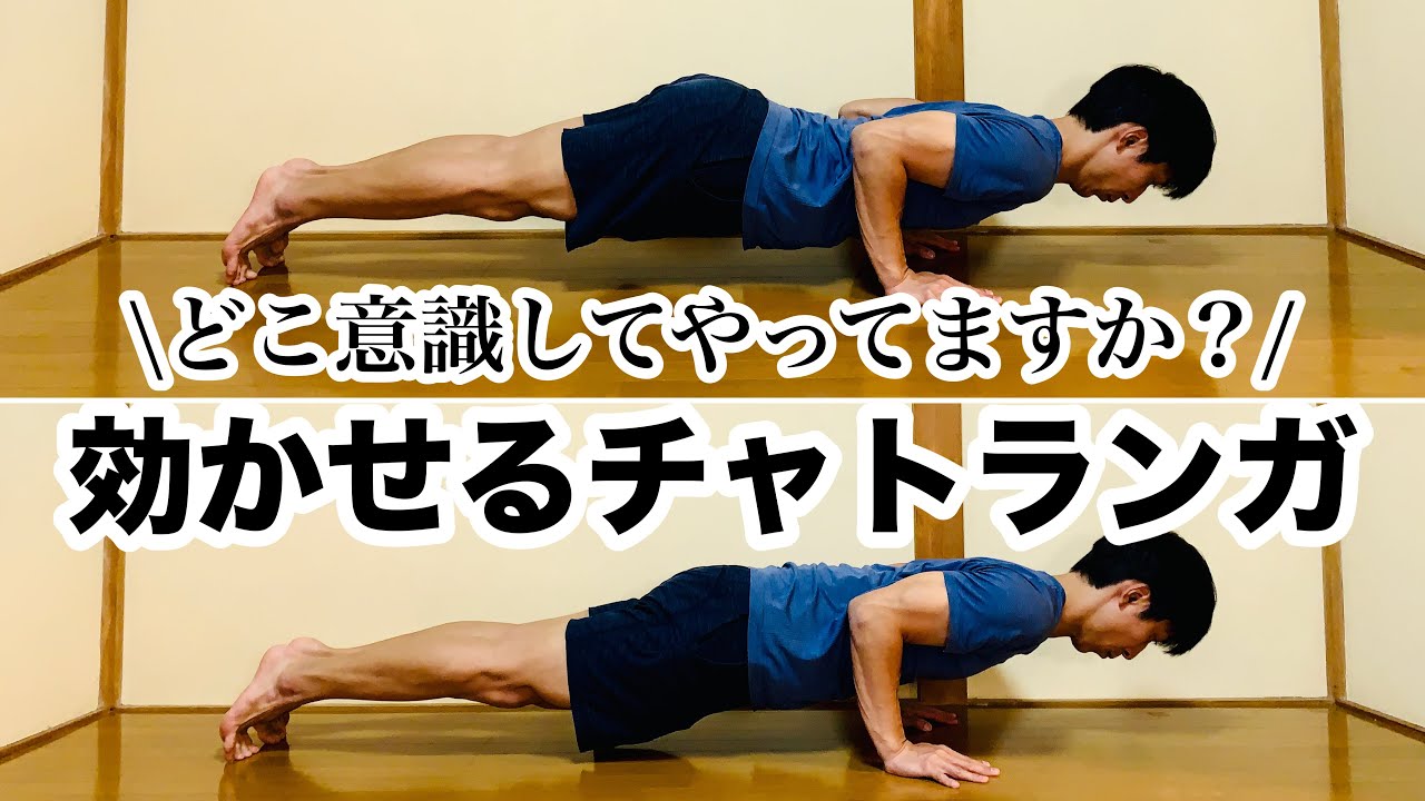 【体幹】意外と難しい?!チャトランガの使い分け