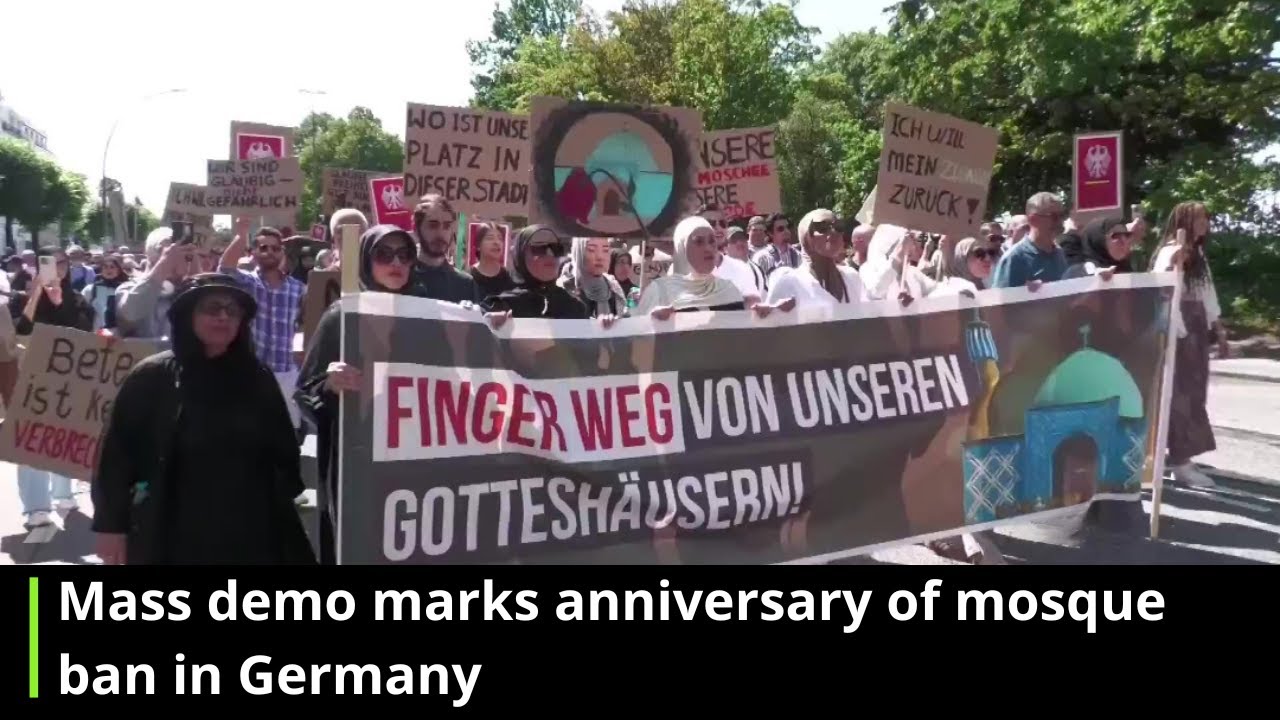 Mass demo marks anniversary of mosque ban in Germany