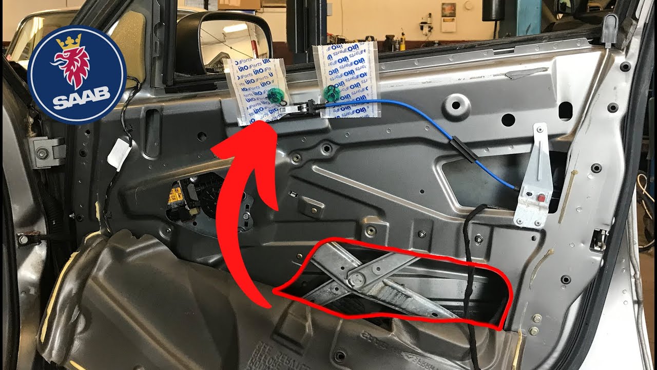 SAAB 9-5 Window Roller Fix, Most Common Issue! DIY