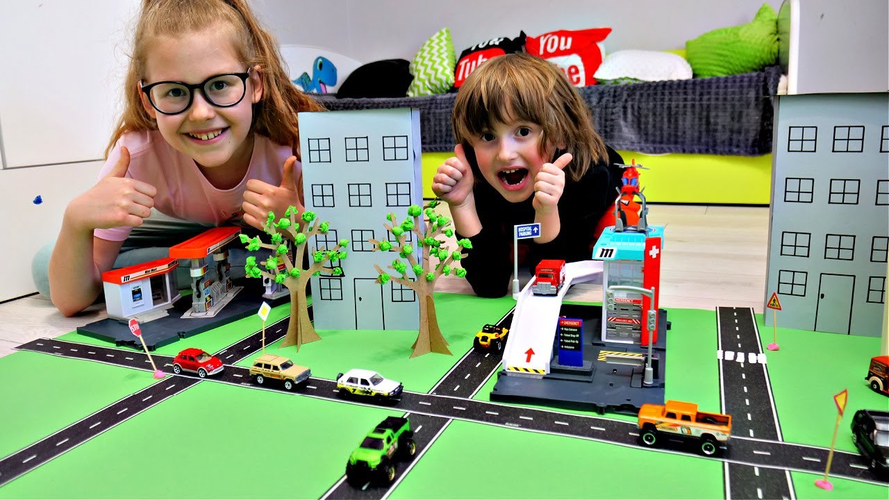 MIASTO MATCHBOX - MATCHBOX SZPITAL I STACJA PALIW