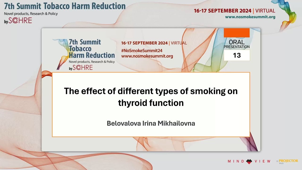 OP13 | I. Belovalova | The effect of different types of smoking on thyroid function