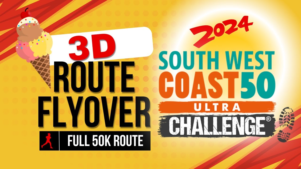 Ultra Challenges South West Coast 50 - 3D flyover of the full course