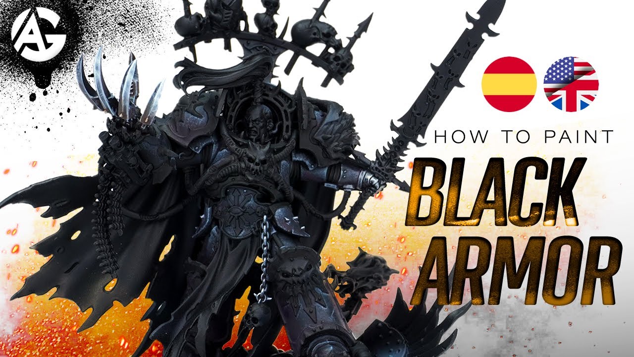 How to paint BLACK Armour ⚫️ / Como Pintar Armadura NEGRA ⚫️ 