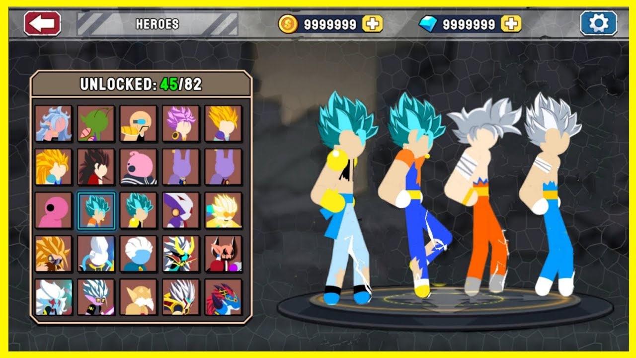 Stickman Warriors All Characters | Goku, Vegito, Whis, Jiren, Beerus...