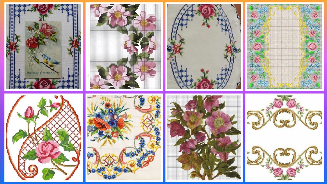 #1 Потрясающие и элегантные схемы для вышивки крестом/идеи дизайна вышивки чарсути. Вышивка ручно...