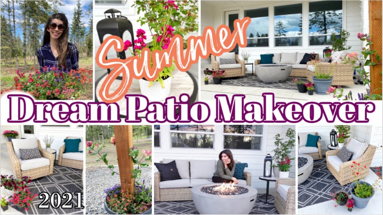 Dream Patio Makeover Before & After / NEW Summer Decorate With Me / Modern Farmhouse Patio Makeover