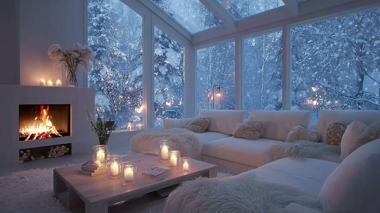 Soft Piano & Crackling Fireplace 🔥 Relaxing Music for Sleep and Study