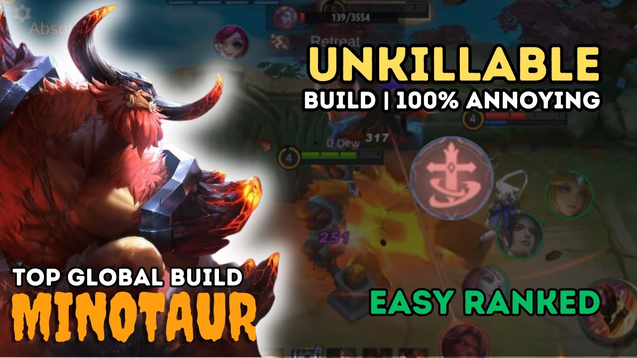 EASY RANKED WITH MINOTAUR❗MINOTAUR GAMEPLAY❗MINOTAUR BEST BUILD 2023❗TOP GLOBAL MINOTAUR BUILD