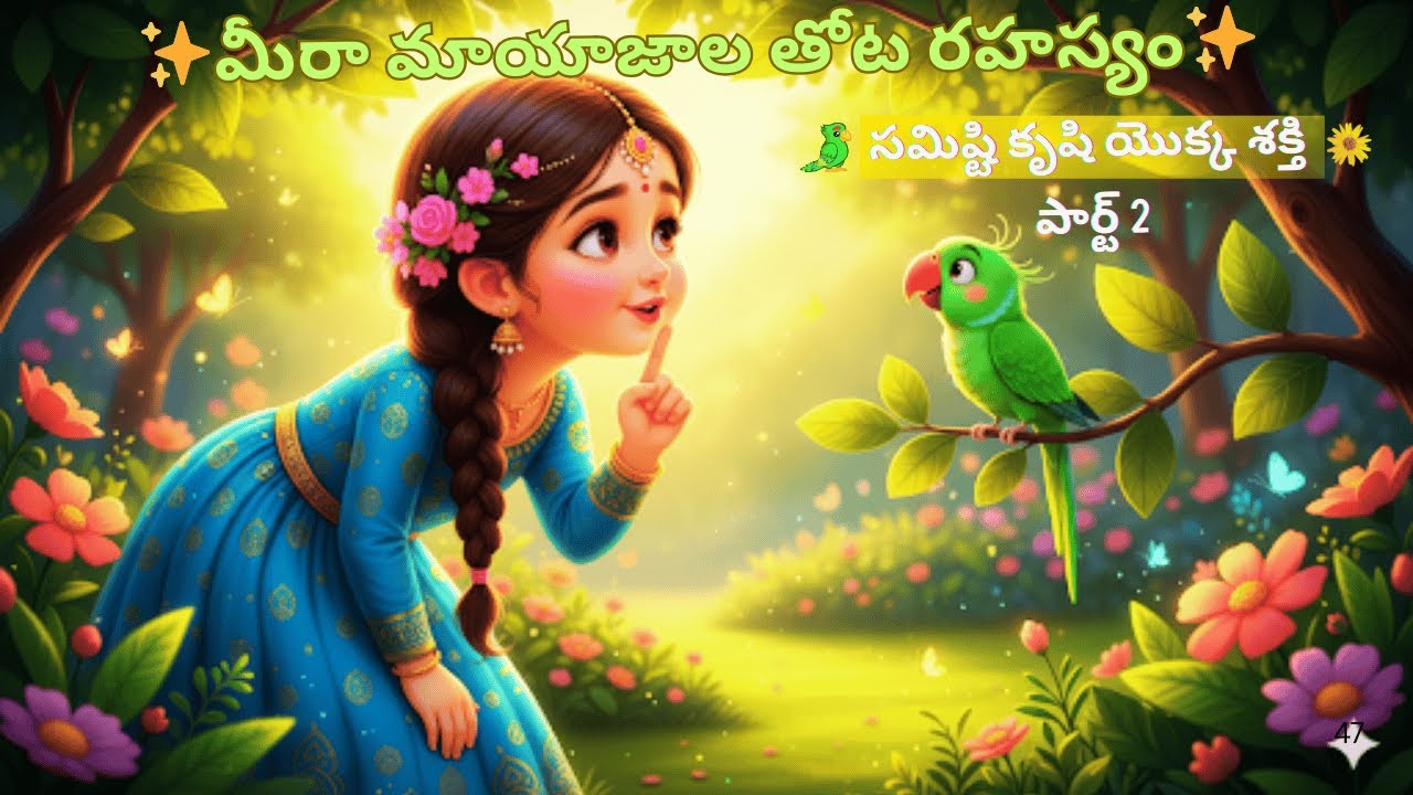 🌸✨మీరా మాయాజాల తోట రహస్యం 🌿🔮 సమిష్టి కృషి యొక్క శక్తి 🤝💫 పార్ట్ 2 #telugustories #telugukidsstories