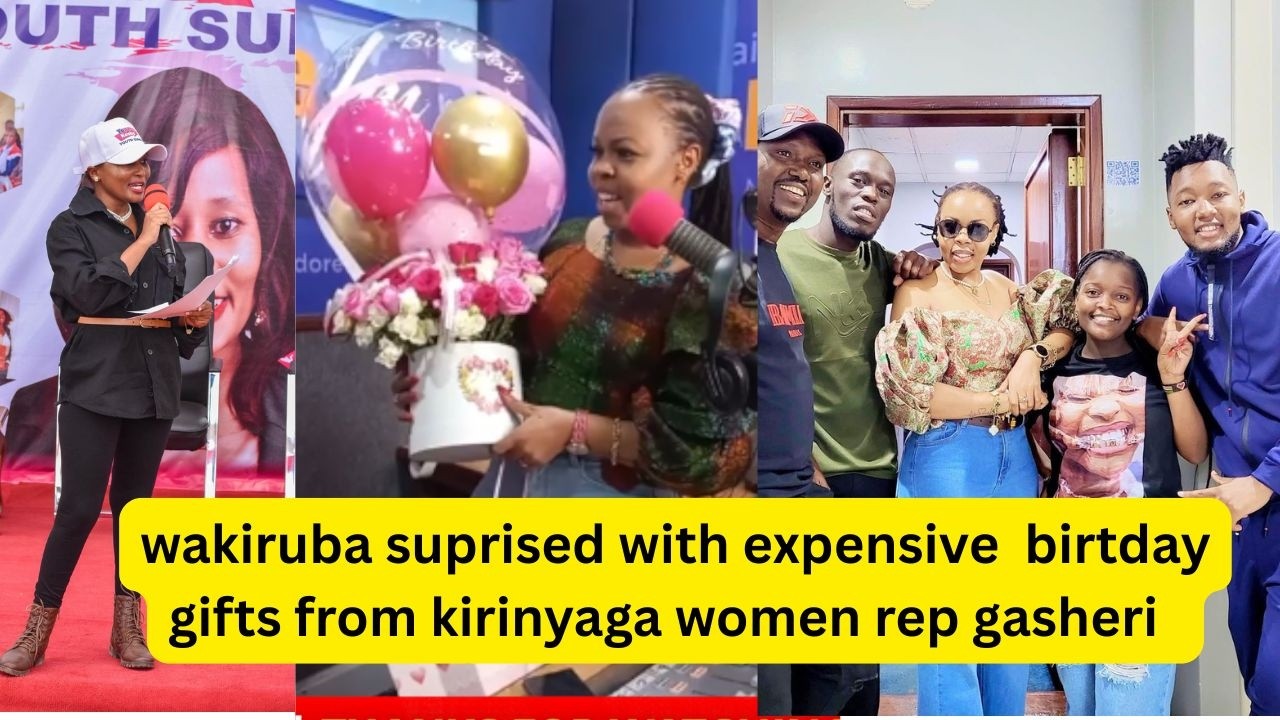 muthoni wa kiruba  suprised with expensive gifts  by kirinyaga women rep gasheri