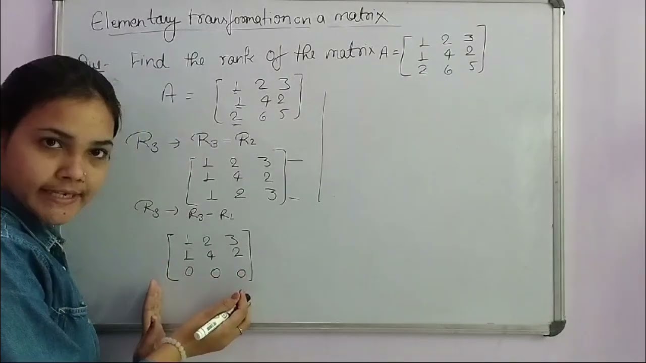Elementary operation ( transformation) on a matrix || Matrices || Linear algebra ||