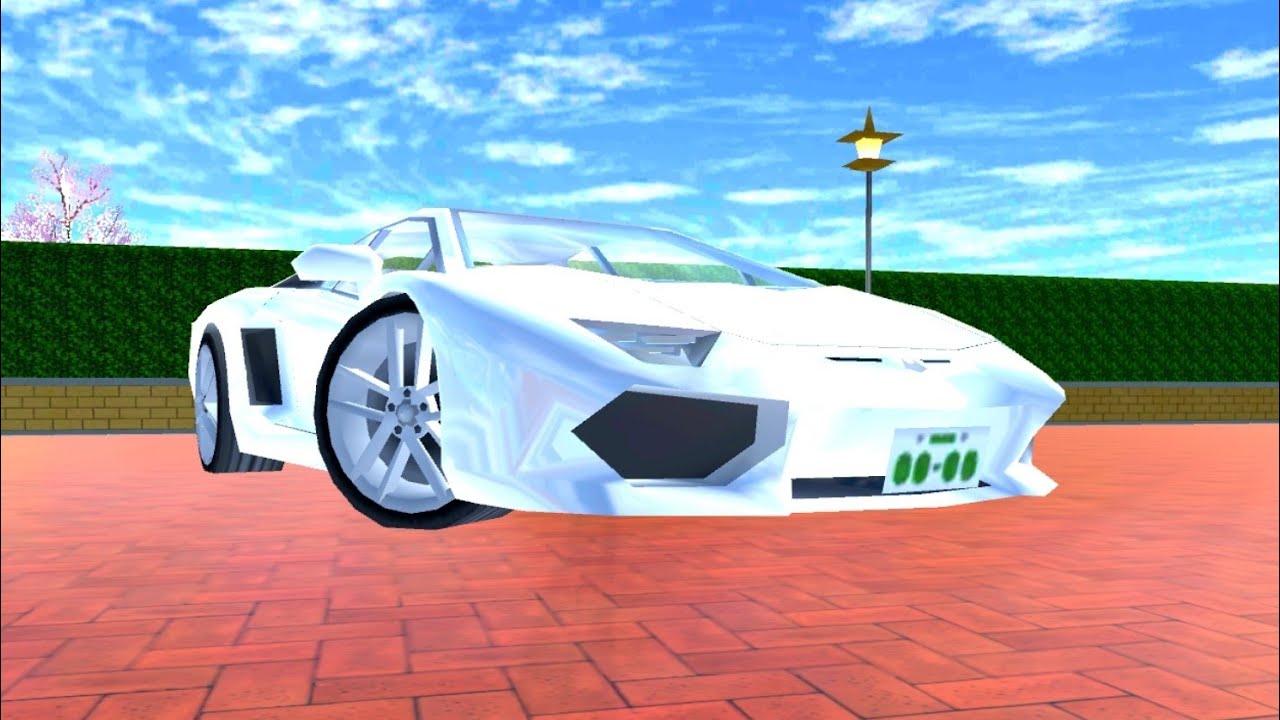 SAKURA SCHOOL SIMULATOR Lamborghini Aventador LP-760-4 Crash testing
