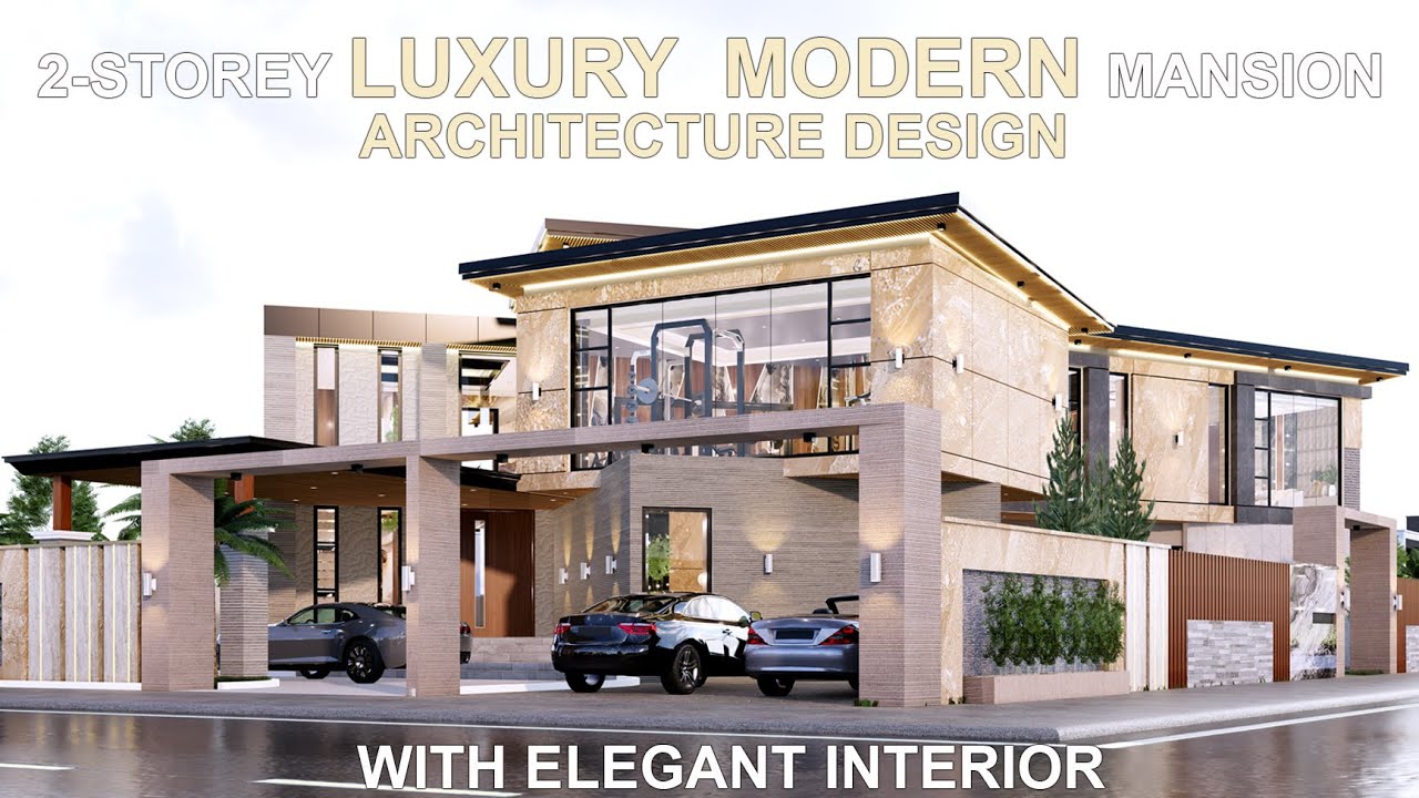LUXURY MODERN MANSION ARCHITECTURE DESIGN WITH ELEGANT INTERIOR