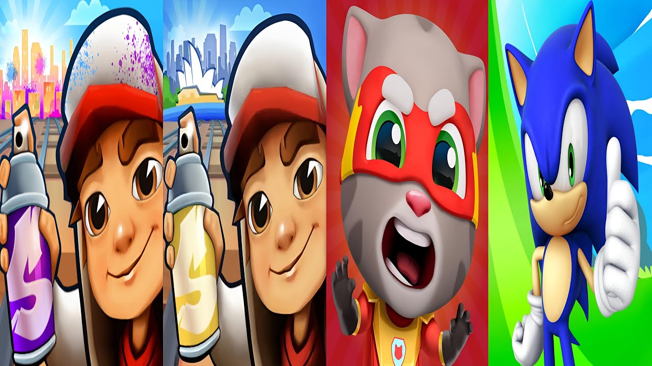Subway Surfers : Mumbai 2025 🆚 Sydney 2024 🆚 Sonic Dash 🆚 Talking Tom Hero Dash