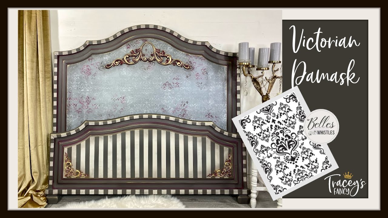 Victorian Damask Queen Bed | Tracey's Fancy