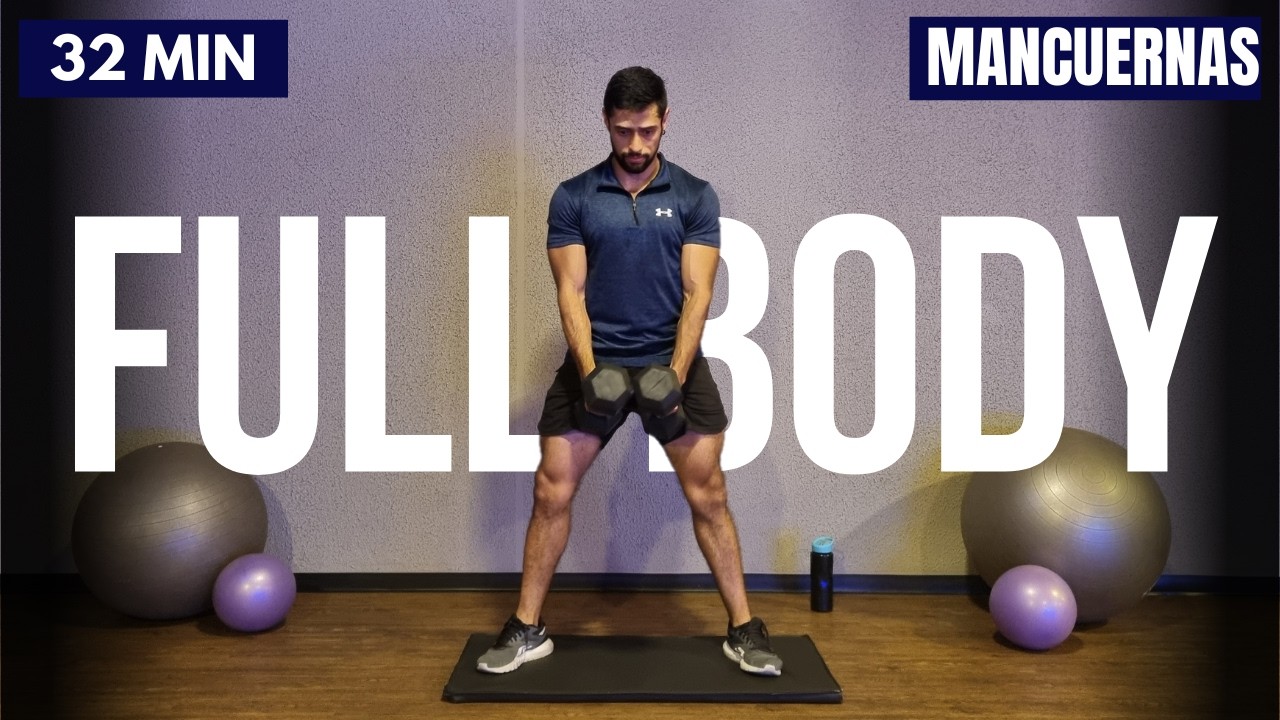 RUTINA full body con mancuernas 🔥 ejercicios con mancuernas para ganar MASA MUSCULAR