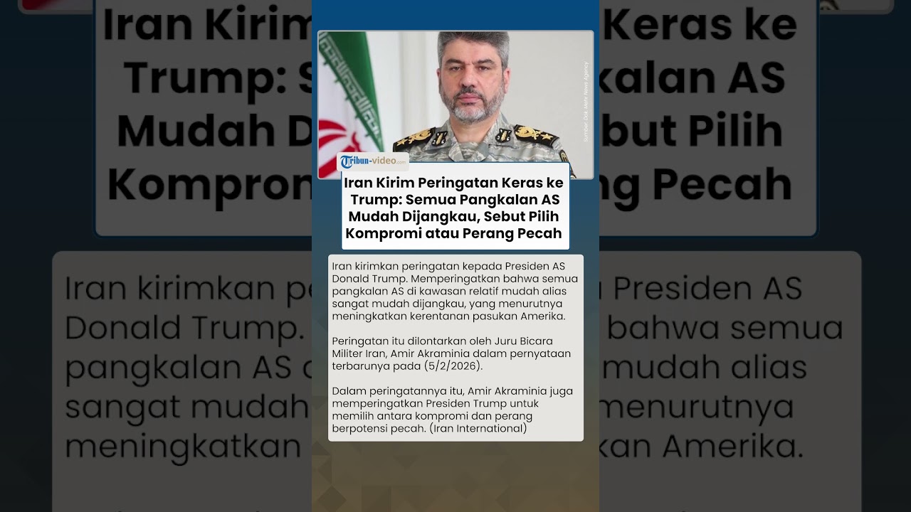 Iran Kirim Peringatan Keras ke Trump: Pangkalan AS Mudah Dijangkau, Sebut Pilih Kompromi atau Perang