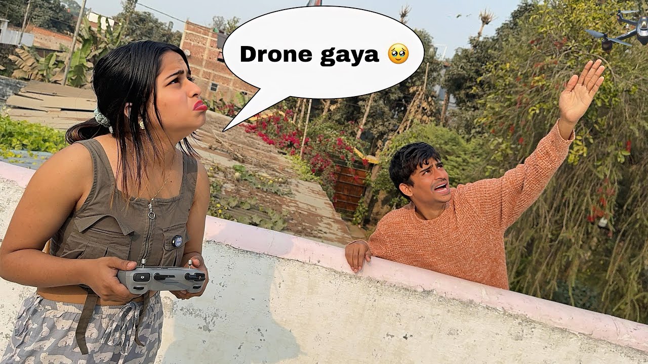 Shivam se chhupa ke drone udaa diya 😰😰 ab land kaise karu😢❓