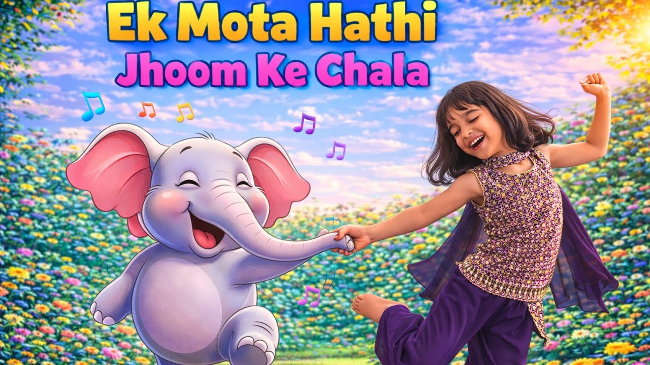 Ek Mota Hathi Jhoom Ke Chala | Hindi Nursery Rhymes | Kids Songs | Bacchon Ki Masti Rhymes