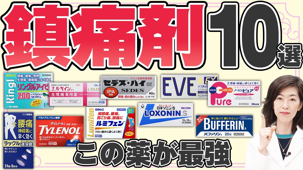 【症状別】市販の鎮痛剤の選び方【薬剤師が解説】