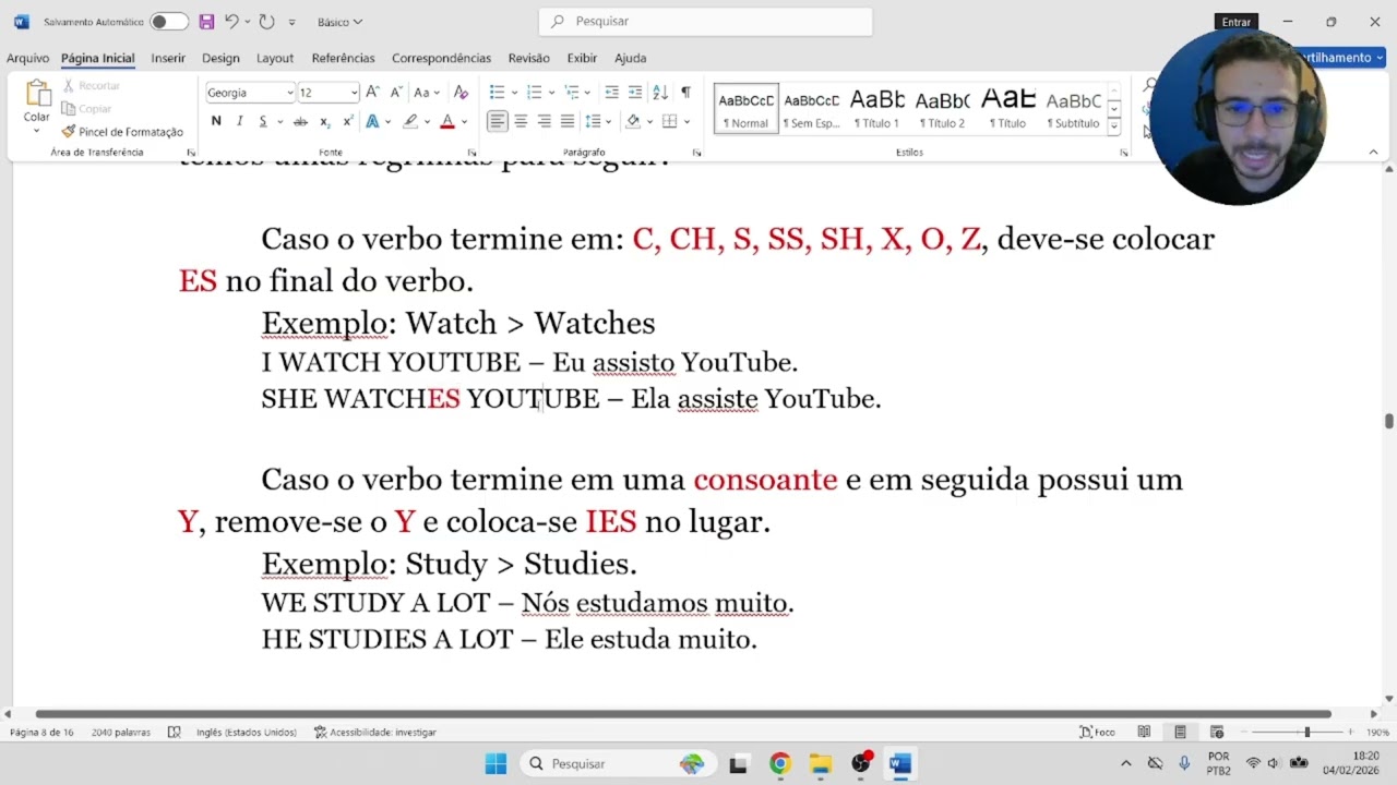 Presente Simples - Do Básico ao avançado - Aula 5