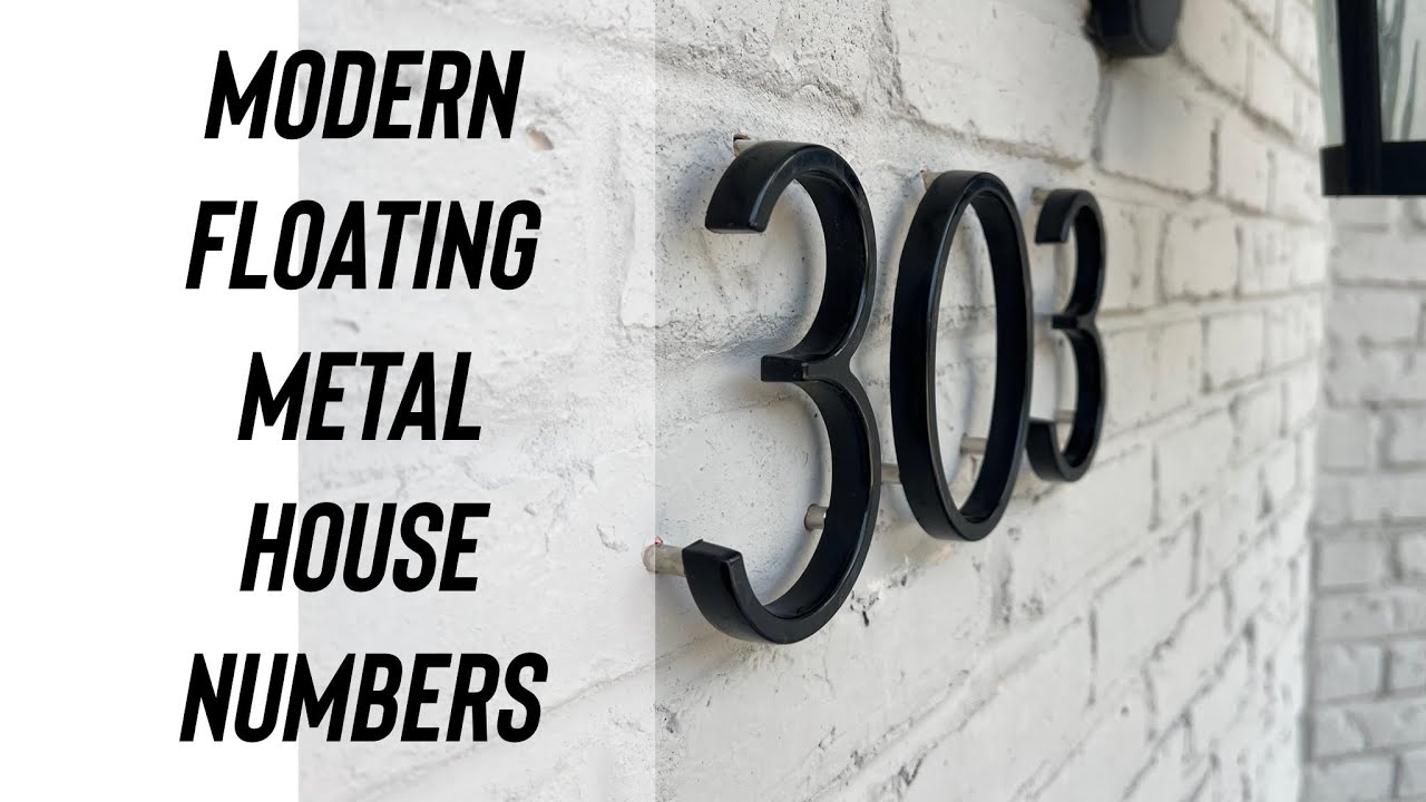 House To Install Floating House Numbers On Brick, These Modern Ones Look Great. Amazon Link Below