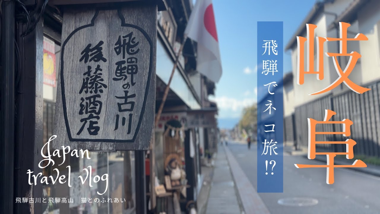 【岐阜 ねこ旅！？】岐阜県 | 飛騨古川 | 飛騨高山 |猫とふれあえるお宿 | 古い街並みと美味しい食べ物 | Japan travel countryside ☆