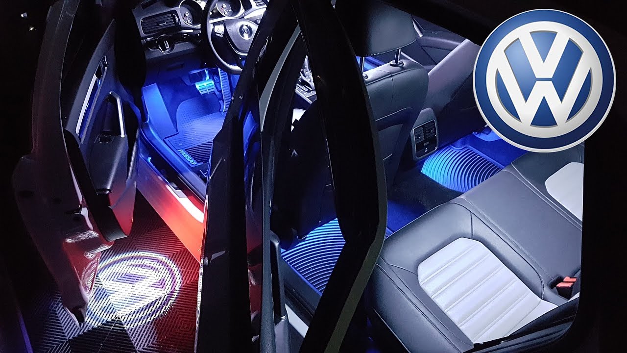 Установка подсветки салона и ног - VW 2012-2019