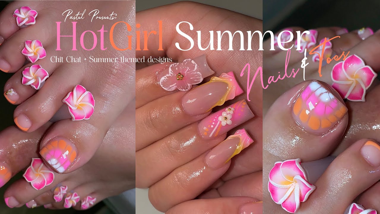 Detailed Summer Nails AND Toes Tutorial + Chit chat