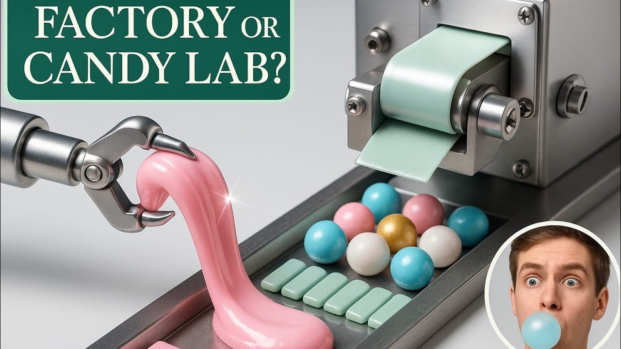 How Chewing Gum Is Made in a Factory | From Ingredients to Packaging Step by Step