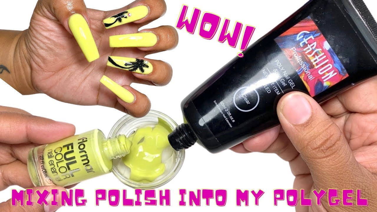 Mixing NAIL POLISH into my POLY GEL - Super CHEAP Nail HACK