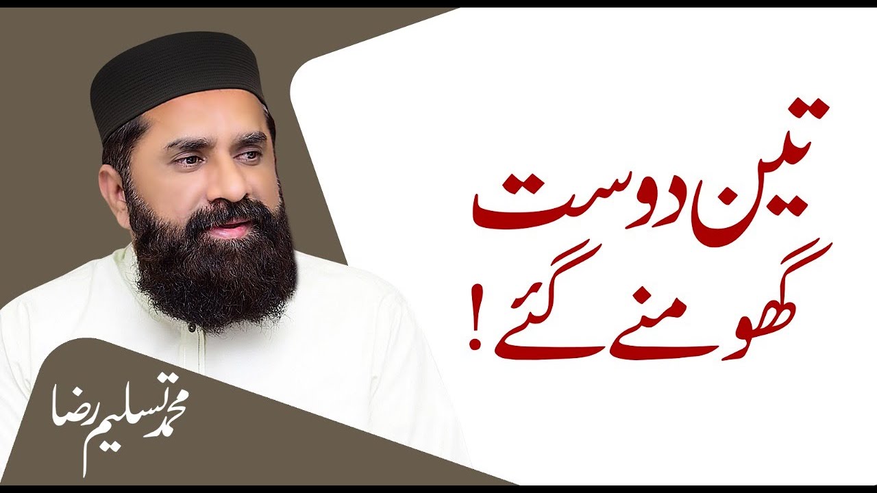 Three Friends || Motivational Talk || Muhammad Tasleem Raza