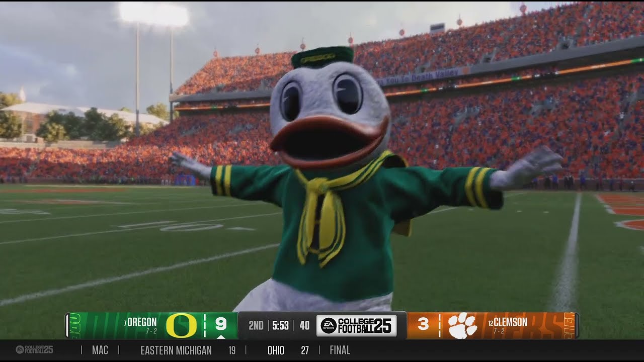 Week 12: 7 Oregon @ 12 Clemson