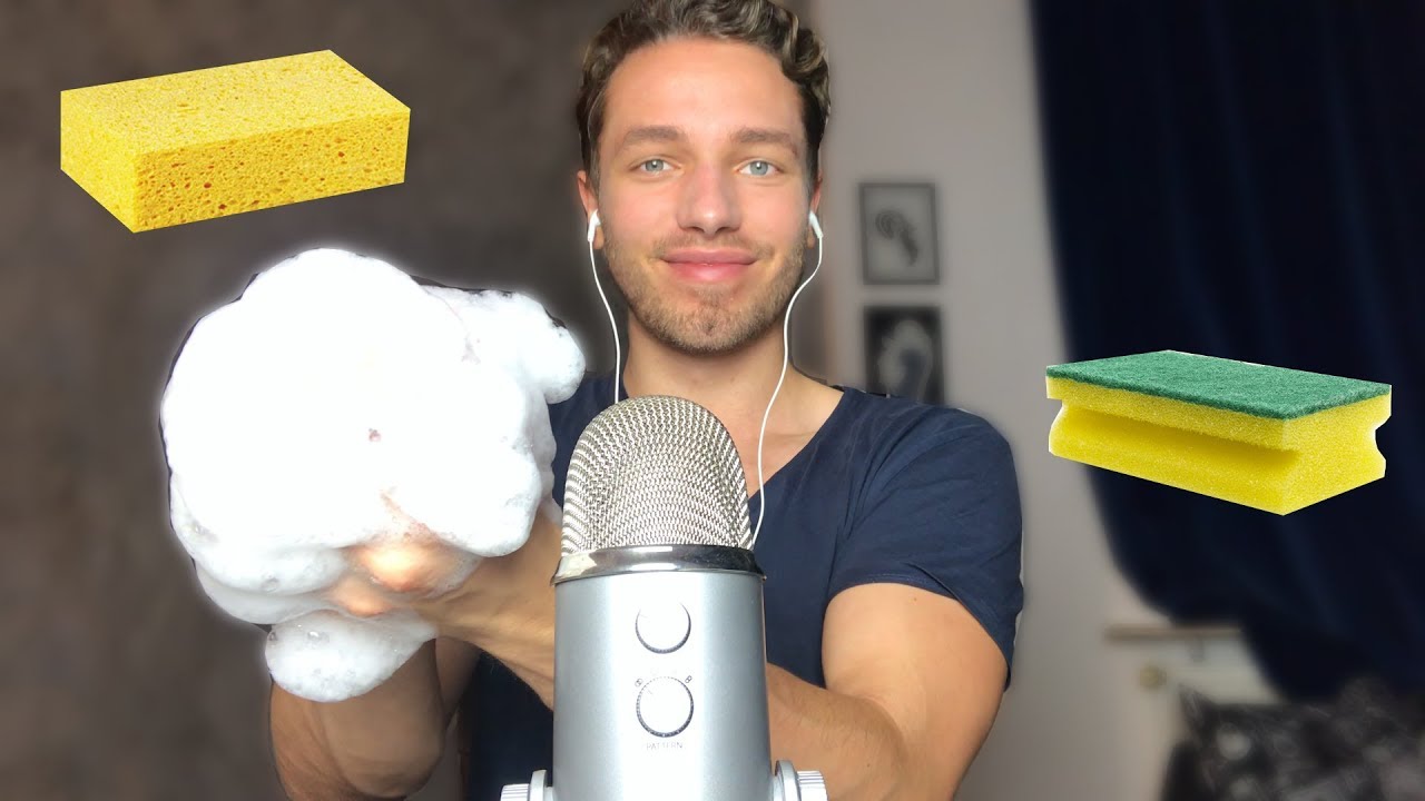 [ASMR] Sponge Sounds / Schwammgeräusche 😴 (brushing) (ASMR german/deutsch)
