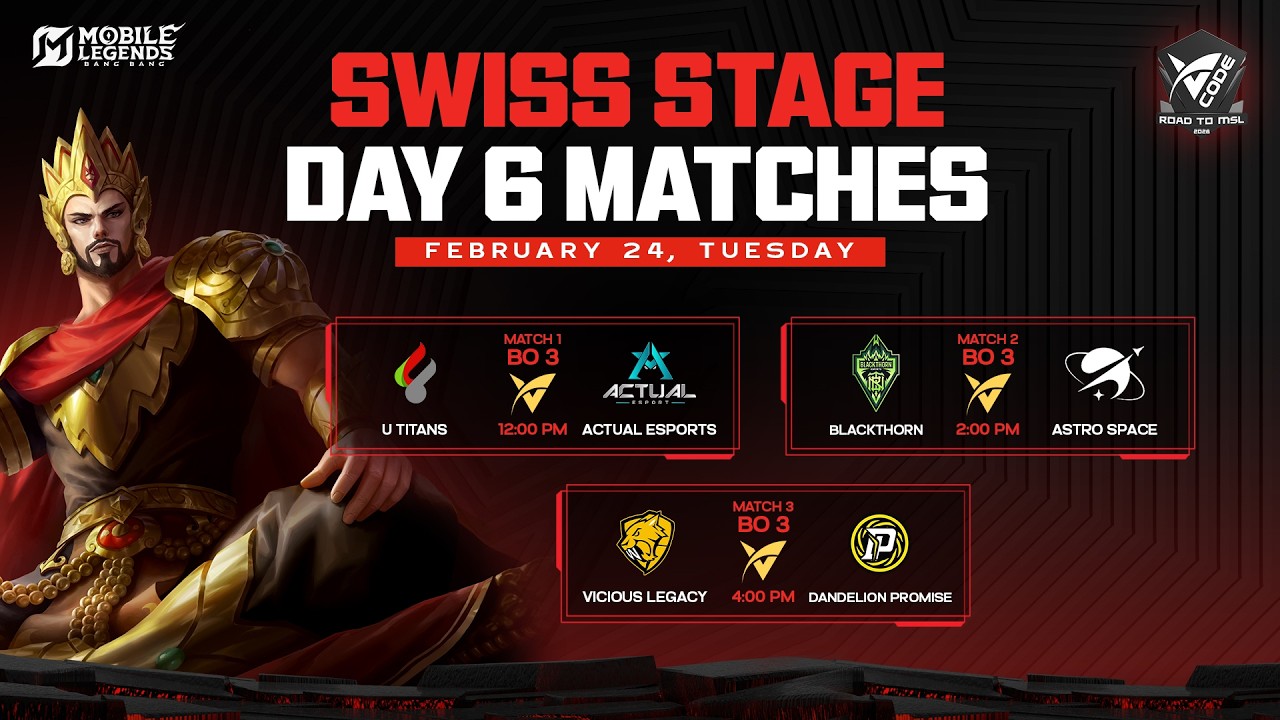 🔴 V-Road To MSL-MM S3 | Swiss Stage Day 6