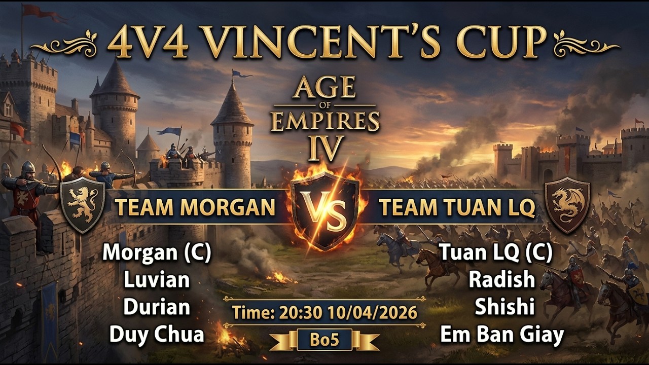 4v4 VINCENT'S CUP | B&Aacute;N KẾT | TEAM MORGAN VS TEAM TUẤN LQ, TEAM M&Egrave;O VS TEAM VIỆT