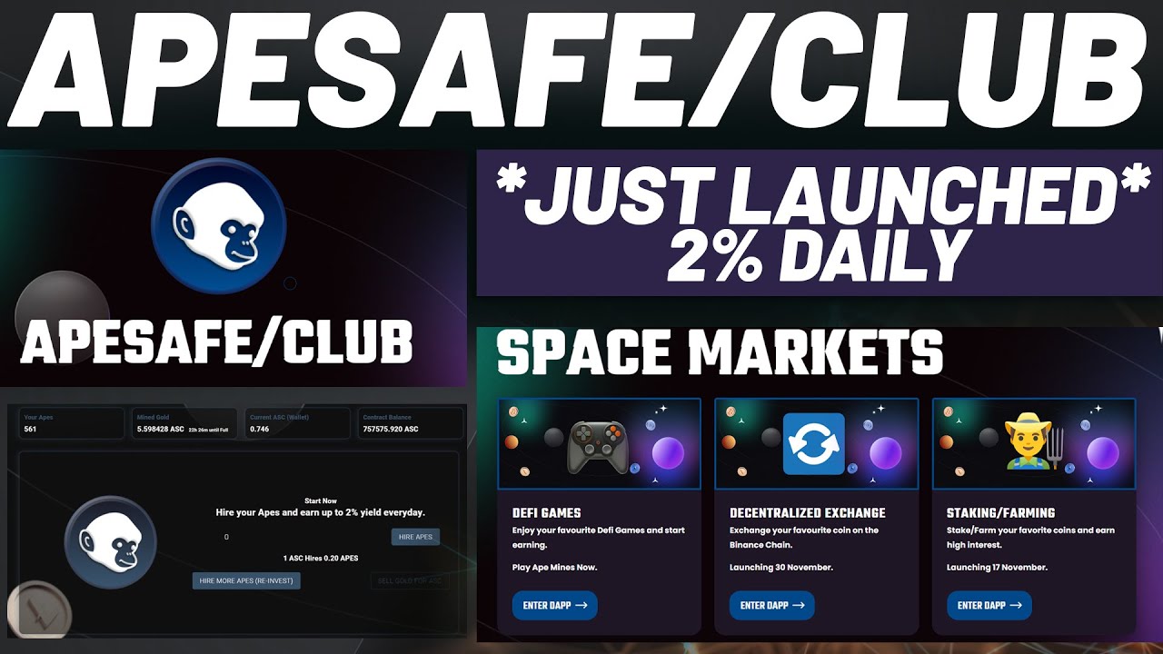 APESAFE.CLUB *JUST LAUNCHED* 2% Daily Rewards! The latest Garden Team Release!