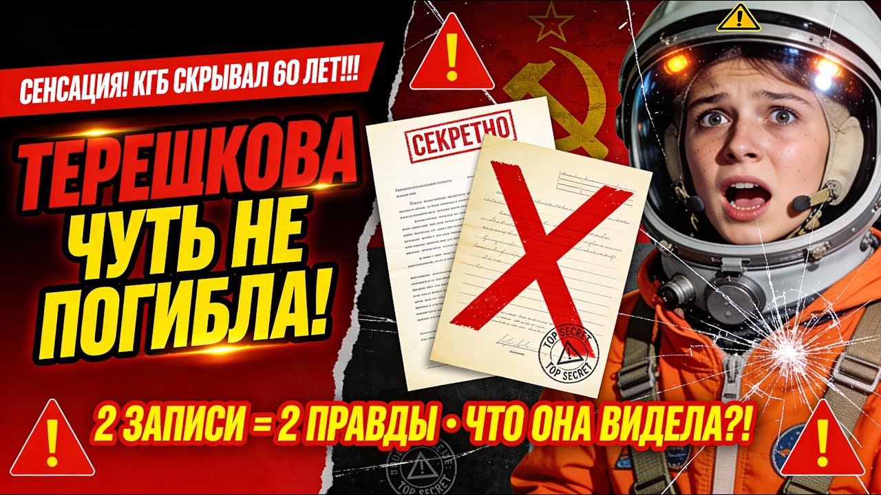 Космос чуть не убил её: секретная запись полёта Терешковой, которую прятали в КГБ
