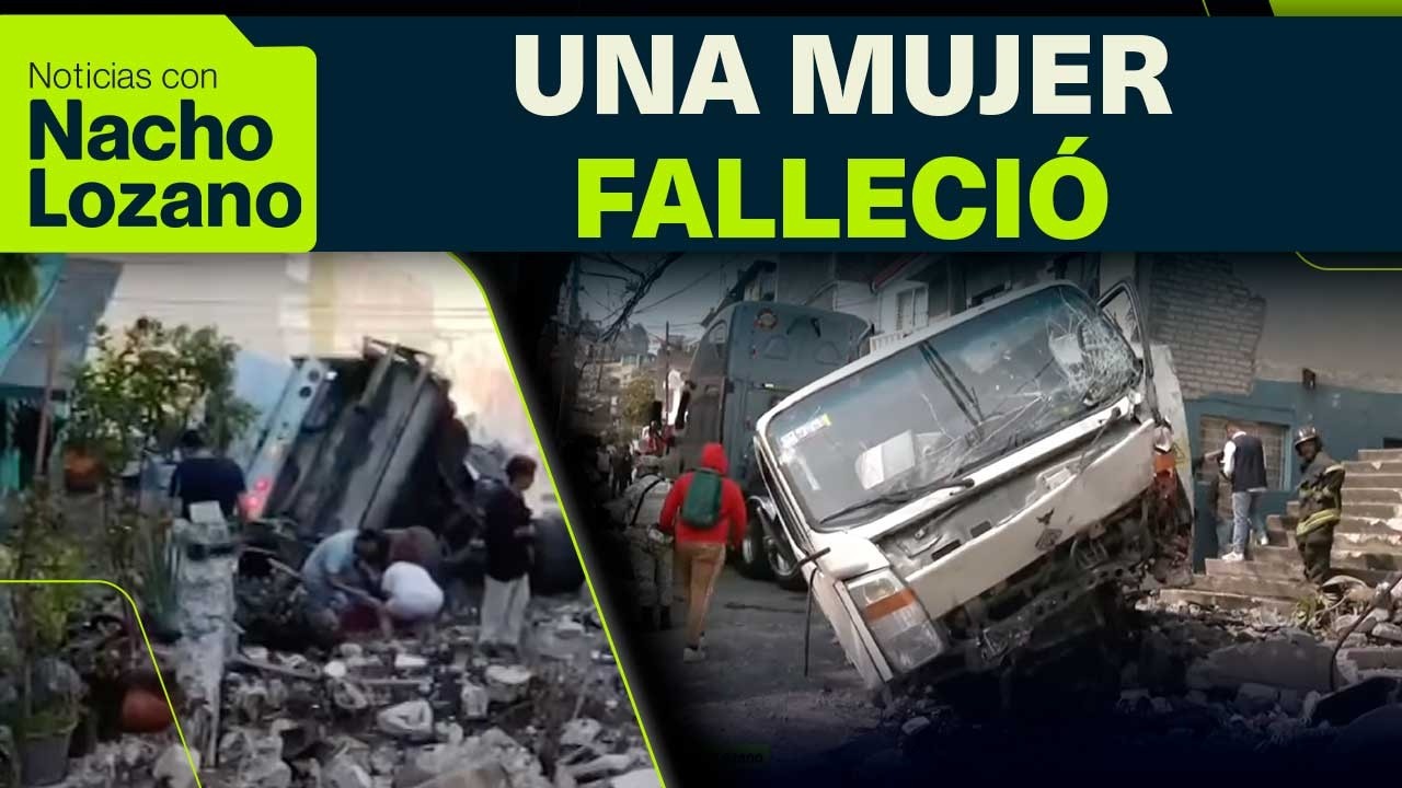 Un camión se impactó contra varias viviendas en Naucalpan, Edomex