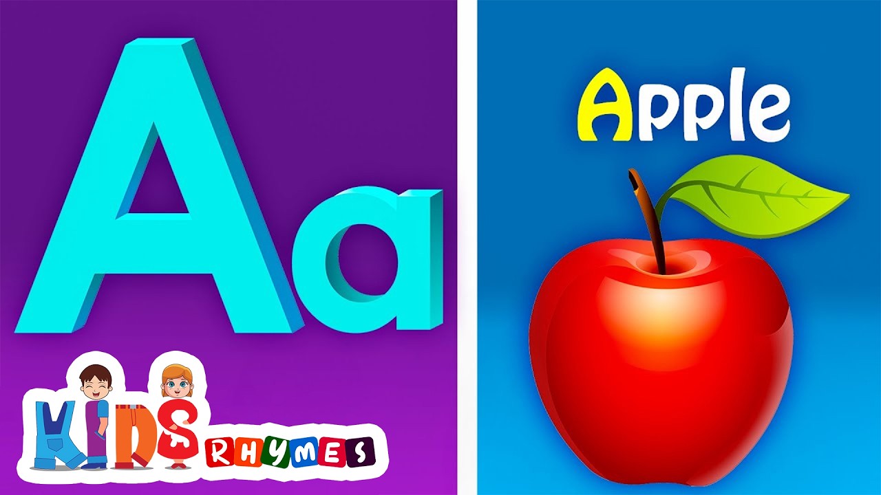 Phonics Song with TWO Words - A For Apple - ABC Alphabet Songs with Sounds for Children