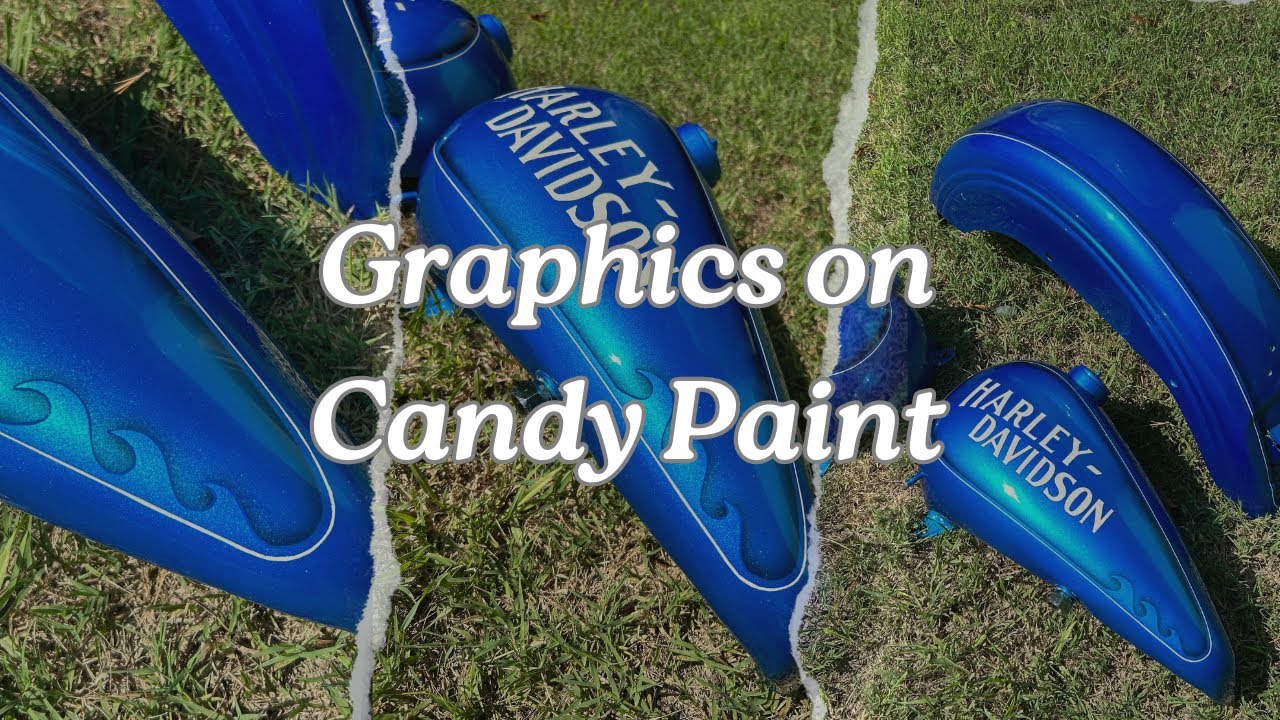 Putting Graphics on Candy Painted Harley Davidson Tins